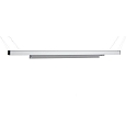 Deko-Light 3-phase luminaire LINEAR 100 II rigid, voltage constant, with adapter IP20, matt, milky, silver 