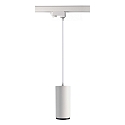 3-phase spot LUCEA 15 IP20, transparent, traffic white dimmable