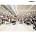 Luminaire triphasé LINEAR PRO 120 contrôlable par DALI, CCT Switch, multipower IP20, blanc trafic gradable