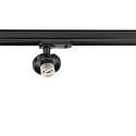 3-phase spot CAN BASE rotatable GU10 IP20, black dimmable