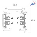 Deko-Light Binario a montaggio superficiale trifase D LINE 100, Bianco