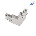 Deko-Light Connettore a L trifase D LINE sinistra-destra con meccanismo intercambiabile, Grigio