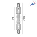 Deko-Light Zubehör für 3-Phasen-Schienensystem D LINE - Flexverbinder links-rechts, 220-240V AC / 50-60Hz, Grau