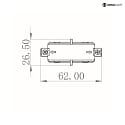 Deko-Light Connettore longitudinale monofase D ONE, bianco