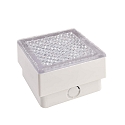 LED Bodeneinbauleuchte TABIT 100x100, 2,3W, 3000K, 120lm, IP67, transparent