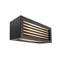 Kapego wall luminaire Wall Line III, voltage constant, 220-240V AC / 50-60Hz, E27, 18W, die-cast aluminum, anthracite