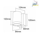 Deko-Light Luminaire mural d'extérieur MOBBY II SINGLE single IP55, gris foncé