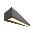 Luminaire mural d�ext�rieur LINEAR I SINGLE IP65, gris fonc�, laiteux