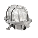 Deko-Light Wand-und Deckenleuchte SOTANO RETRO, OVAL, IP44 IK06, E27 max. 60W (LED 7W), grau / Streuglas klar