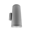 wall luminaire SHORELINE PRO ROUND 140 UP&DOWN 2 flames, round, CCT Switch IP65, light grey dimmable