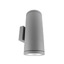 wall luminaire SHORELINE PRO ROUND 140 UP&DOWN 2 flames, round, CCT Switch IP65, light grey dimmable