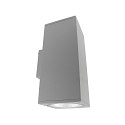 wall luminaire SHORELINE PRO SQUARE 140 UP&DOWN 2 flames, square, CCT Switch IP65, light grey dimmable