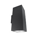 wall luminaire SHORELINE PRO SQUARE 140 UP&DOWN 2 flames, square, CCT Switch IP65, dark grey dimmable