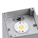 wall luminaire PRO SQUARE 70 UP&DOWN 2 flames, square, CCT Switch IP65, light grey dimmable