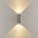 wall luminaire PRO SQUARE 70 UP&DOWN 2 flames, square, CCT Switch IP65, light grey dimmable