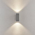 wall luminaire PRO SQUARE 70 UP&DOWN 2 flames, square, CCT Switch IP65, light grey dimmable