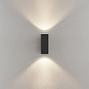 Deko-Light wall luminaire PRO SQUARE 70 UP&DOWN 2 flames, square, CCT Switch IP65, dark grey dimmable