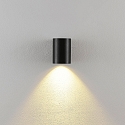 Deko-Light outdoor wall luminaire CAN IP65 cylindrical, rigid GU10 IP65, black dimmable