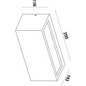 Deko-Light Outdoor Wandleuchte RILONGO UP&DOWN, offen, 1x E27, IP54, dunkelgrau