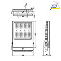 Deko-Light Proiettore ATIK 150 girevole IP65/IP44, nero