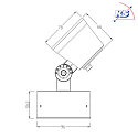 Deko-Light Projecteur d'extérieur COLT 8W RGBW RGBW, réglable IP65, gris foncé gradable