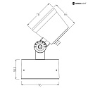 Deko-Light Outdoor LED Strahler COLT SMD RGBW, 24V DC, dimmbar, Schwarzgrau, 8W RGB + 3000K 389lm 20°