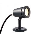 Outdoor LED Strahler COLT RGBW, 24V DC, mit WEIPU-Steckerkabel, 3.2W RBG + 2700K 92lm 20°, dimmbar, Schwarzgrau