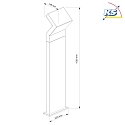 Deko-Light Outdoor LED Stehleuchte TAYGETA 1000, 100cm, IP65, 16W 3000K 1500lm 110°, Alu Druckguss, Dunkelgrau