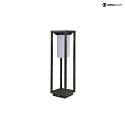 Deko-Light Lampadaire solaire SAMAS SOLAR langue, avec interrupteur, avec capteur, avec batterie IP54, gris foncé gradable