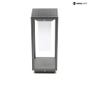 Deko-Light Lampadaire solaire SAMAS SOLAR langue, avec interrupteur, avec capteur, avec batterie IP54, gris foncé gradable