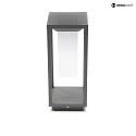 Deko-Light Lampadaire solaire SAMAS SOLAR langue, avec interrupteur, avec capteur, avec batterie IP54, gris foncé gradable