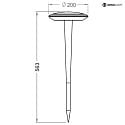 Deko-Light Luce apicchetto BERMUDA con spina, commutabile IP65 / IP44, bianco dimmerabile