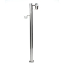 Deko-Light Outdoor Stehleuchte ZILLY II, 2-flammig, IP44, 100cm, 220-240Vac, 2x GU10 max. 35W, jeweils 140 neigbar, Silber