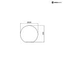 Deko-Light Decorative outdoor Ball luminaire DORADUS 25, Ø 25cm, IP65 / IP44, E27 max. 20W, plastic PE, beige