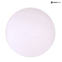 Deko-Light Sfera luminosa DORADUS 450MM con spina, resistente agli urti, resistenti all'aria di mare E27 IP65 / IP44, bianco dimmerabile
