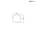 Deko-Light Sfera luminosa DORADUS 450MM con spina, resistente agli urti, resistenti all'aria di mare E27 IP65 / IP44, bianco dimmerabile