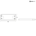 Deko-Light Alimentatore LED FLAT CC UT350mA/20W corrente costante, nero