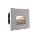 Abdeckung GITTER fr LED Wandeinbauleuchte LIGHT BASE II COB OUTDOOR, 10 x 10cm, Abstrahlwinkel 65, Aluminium, Silbergrau