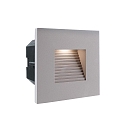 Abdeckung ECKIG / STUFE fr LED Wandeinbauleuchte LIGHT BASE II COB OUTDOOR, 10 x 10cm, Abstrahlwinkel 70, Silbergrau