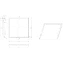 Deko-Light Einbaurahmen fr LED Panel STANDARD, 60x60cm, wei