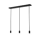Luci a sospesione MADOX 3-WAVE 3-Lampadine, lang, regolabile E27 IP20, nero dimmerabile