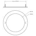 Deko-Light reducing ring 280/210MM round, mechanical, built-in version, traffic white