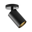 Deko-Light surface mounted housing CAN SPOT HEAD (CEILING / 3PHASE) cylindrical, rigid, mechanical, black