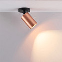 Deko-Light surface mounted housing CAN SPOT HEAD (CEILING / 3PHASE) cylindrical, rigid, mechanical, rose gold