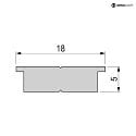 Deko-Light Carrier profile LED carrier T-01-15 for 15 - 16,3 LED stripes, matt silver