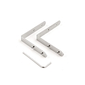 Parte di collegamento PLANO WING / KLICK 90/0 versione integrata, Set di 2, acciaio inossidabile