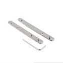 Parte di collegamento PLANO WING / KLICK 0/0 versione integrata, Set di 2, acciaio inossidabile