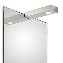 LED Mirror luminaire FLAT 1 LED, 7W, 3000K, 370lm, IP44, nickel satin