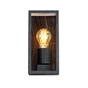 outdoor wall luminaire KARO square E27 IP44, black matt dimmable