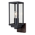 Luminaire mural d’extérieur ECO-2100112 angulaire E27 IP44, noir mat gradable